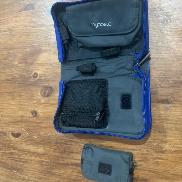 Myabetic Black and Blue Supply Organizer Clutch for diabetics - Picture 4 of 4